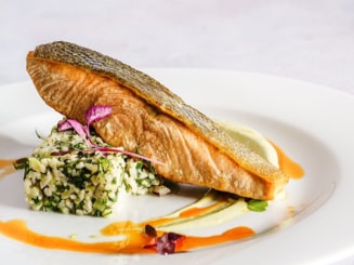 Enjoy the delicious salmon